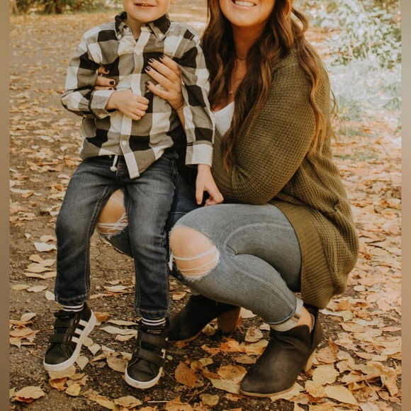 Waffle Knit Cardigan - Picture 1 of 4